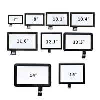 Panel Táctil Capacitivo de Vidrio PCAP Personalizado OEM ODM en Varios Tamaños y Formas con Interfaz USB/I2C