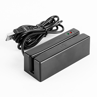Lector de Tarjetas Magnéticas de Doble Cara de 3 Pistas con Interfaz USB/TTL/RS232/Virtual Com, Compatible con Sistemas Windows y Android
