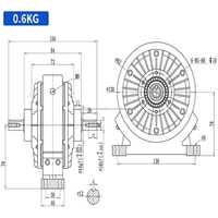 Frein d'embrayage à Double axe DC 24V 1.2KG 12NM avec embrayage à poudre magnétique à double arbre de Base pour machines textiles