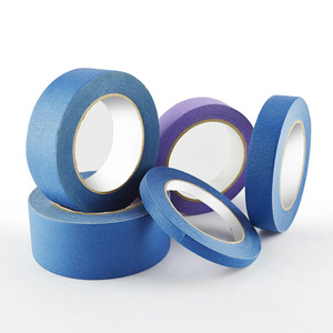 Cinta de Enmascarar de Papel Crepé de Alta Resistencia, Azul y Amarilla, de 48 mm (1.<span class=keywords><strong>3</strong></span> Pulgadas), Anti-Transferencia de Pintura, para Línea de Producción y Uso General - Product Image 1
