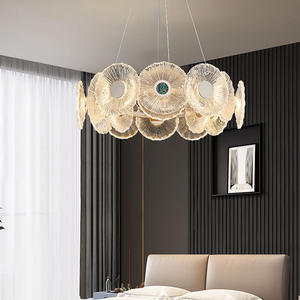 Living Room Bedroom dining room Hanging Lights modern indoor lighting clear glass rectangular <b>chandeliers</b> - Product Image 2