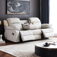 Offre Spéciale italien en cuir véritable télécommande manuel électrique salon ensemble de meubles inclinable canapé sectionnel canapés en cuir