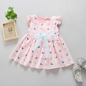 Vestido de Verano para Niña con Estampado de Pájaros, Diseños con Patrones, Precio al por Mayor - Product Image 3