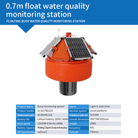 Bouée de lac en polyéthylène de diamètre 400 mm avec lumière d'avertissement solaire, GPS 4G/NB-IoT et capteur d'eau pour testeur de qualité de l'eau