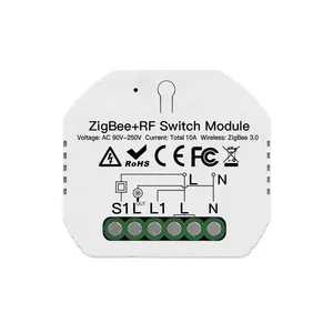 MOES Zigbee 3.0 TUYA Switch Module Interruptor, 1 2 3 channel, dimmer Remote Control Smart Home Automation