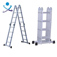 Échelle pliante multifonctionnelle en aluminium Grande et petite charnière Escalier pliant en aluminium Échelle d'escalade Échelle télescopique