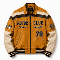 Blouson de moto en cuir véritable sur mesure OEM, poids lourd, couleurs personnalisées du club, broderie, en cuir de vachette véritable, pour motards, directement de l'usine