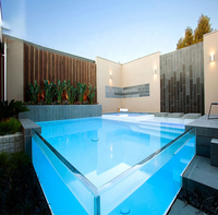 Clôture de piscine directement de l'usine avec panneaux en verre trempé transparent de 10 mm, 12 mm et 8 mm