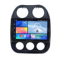 Meihua 10-Zoll Android Auto-DVD-Player Armaturenbrett-Rahmen für Jeep Compass 2014-2016 Kapazitiver Touchscreen GPS FM-Sender SD-Karte
