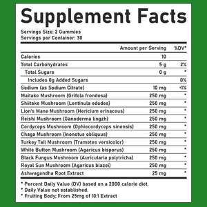 Gomitas de Complejo de Hongos con Sabor de Marca Privada, Suplementos para la Vitalidad y Claridad Mental, Potenciador Cognitivo, Gomitas Energéticas Inmunitarias - Product Image 2