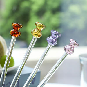 Nuovo cucchiaio da Dessert al latte creativo in stile giapponese, cucchiaio rotondo colorato, simpatico cucchiaio di vetro con manico lungo - Product Image 5