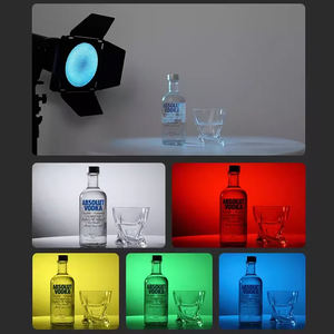 MIAOTU Kit de filtres pour flash de studio <span class=keywords><strong>7</strong></span> pouces, comprenant une plaque de protection lumineuse en fer forgé à quatre feuilles avec film coloré et grille nid d'abeille, et un ensemble de 4 gels de couleur - Product Image 2