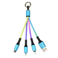 Mini porte-clés LED OEM/ODM avec logo, câble de charge rapide USB Type-C 3-en-1 en PVC pour ordinateur, appareil photo, IP 16 PRO MAX