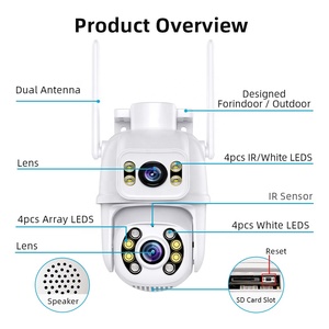 Cámaras de seguridad con detección de movimiento panorámicas de 360° y lente dual de 6MP para exteriores, con alarma y notificaciones push, CCTV, fácil instalación, <span class=keywords><strong>ICSEE</strong></span>/V380 <span class=keywords><strong>pro</strong></span> - Product Image 6