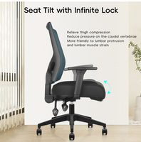 Chaise de bureau ergonomique de haute qualité, pivotante, réglable, inclinable, en maille, pour le travail, vente en gros, Silla