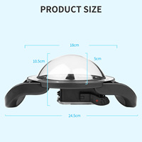 Carcasa Transparente con Asa y Disparador para Lente de Cámara de Buceo Subacuática DJI Osmo Action