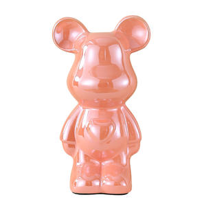 Mueble de <span class=keywords><strong>TV</strong></span> de cerámica de lujo de gama alta y estante de vino, adornos ligeros de lujo para sala de estar con decoración de oso, muebles para el hogar - Product Image 5