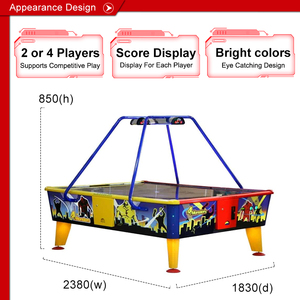 Máquina de Juego Arcade de Air Hockey Operada con Monedas para 4 Jugadores, con Construcción de Plástico y Metal, Alimentación de 110/220V - Product Image 2