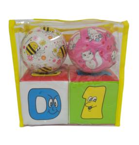 Оптовый набор кубиков 10 см – развивающая игра для раннего обучения, ПВХ кубики для детей с разноцветными узорами, в ПВХ упаковке - Product Image 5