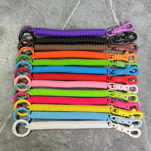 Bán Buôn Xoắn Ốc Có Thể Thu Vào Mùa Xuân Cuộn Dây <span class=keywords><strong>Keychain</strong></span> Căng Dây An Toàn Dây Đàn Hồi Vòng Chìa Khóa Với Tôm Hùm Vỗ Tay - Product Image 3