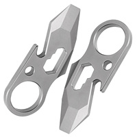 Herramienta Multiusos EDC de Aleación de Titanio, Palanca, Abrebotellas Portátil, Llave Hexagonal, Llavero, Gadget de Supervivencia para Acampar al Aire Libre, Regalo