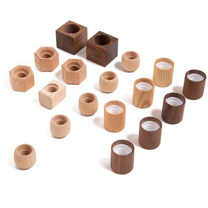 Tampa De Madeira De Design Simples Personalizado Tampa De Perfume De Madeira Tampa De Garrafa De Perfume De Madeira - Product Image 5