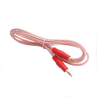 Câble audio stéréo mâle vers mâle OEM Crystal 3.5mm Prise casque auxiliaire Câble audio vidéo 1RCA vers 1RCA vers TV Magnétoscope DVD