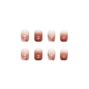 Uñas postizas <span class=keywords><strong>de</strong></span> resina <span class=keywords><strong>de</strong></span> alta calidad, <span class=keywords><strong>de</strong></span> cobertura completa, <span class=keywords><strong>de</strong></span> 24 piezas, con diseño degradado blanco, estilo 'Short Wear' y 'Simple Jump', bonitas y dulces. - Product Image 5