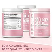 Poudre de protéines de collagène multi-sources OEM/OD avec complexe de biotine pour la santé des cheveux et de la peau des adultes, complément alimentaire pur à 98%