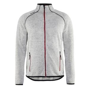 BLAKLADER - 494221179056XS Chaqueta de punto con cremalleras Grey melange/Red - EAN 7330509471265 CHAQUETAS DE TRABAJO - Product Image 1