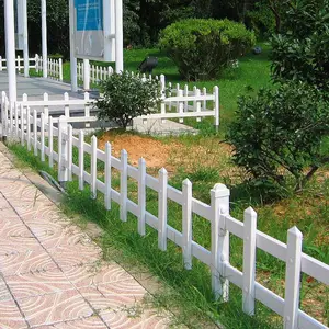 Economic kids white artificial garden palisade plastic fence posts