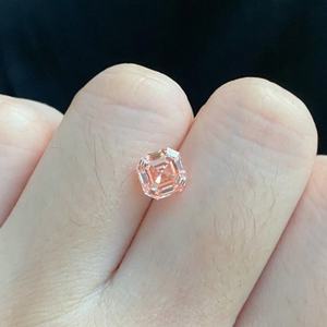 Diamante Suelto HPHT, Corte Asscher, 1.57CT, VS2, Certificado IGI, Diamante Rosa Fantasía Cultivado en Laboratorio - Product Image 2
