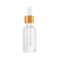 Flacon compte-gouttes en verre transparent de luxe 10 ml pour crème visage et huile essentielle, couleur personnalisée, design exquis