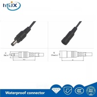 Câble d'alimentation CC 5,5*2,1 mm, prise mâle-mâle 5,5 2,1, contact en cuivre étanche IP67, câble d'extension