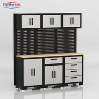 Banc de travail robuste pour atelier, armoire à outils avec tiroirs, armoire de rangement en métal pour garage