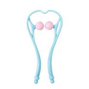 Masseur manuel pour le cou, boule de massage Tpr, poignée antidérapante pour soulager les douleurs au cou et aux épaules, équipement de fitness - Product Image 2