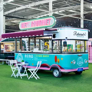JEKEEN冰淇淋拖车餐车经典电动冷饮移动餐饮餐车车出售欧洲