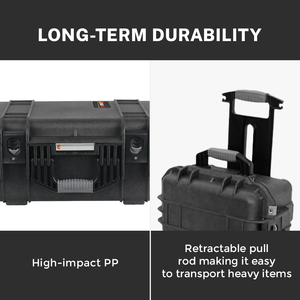 Sarung plastik keras Pp alat troli antiair, pelindung troli plastik keras Logo kustom dengan pembagi busa - Product Image 4