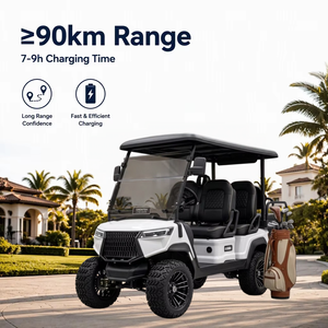Carrito de Golf de 4 Plazas, Buggy de Golf, Espacioso, Funcionamiento Estable, Buen Agarre en Terrenos Irregulares, Perfecto para Clubes de Golf, para Carreteras No Públicas, DOT CE Eléctrico - Product Image 5