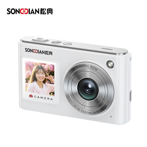 กล้องดิจิตอล Songdian จอคู่ ซูม 16 เท่า รูรับแสง F1.8 โฟกัสอัตโนมัติ CCD สำหรับนักเรียน โหมดเซลฟี่ - Product Image 1