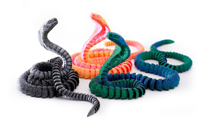 Vashine 3D imprimé serpent jouets 55CM PLA matériaux amicaux figurine décoration coloré Joint mobile impression 3D serpent - Product Image 4