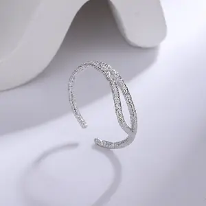 2024 Charming irregular wholesale custom rings for women ladies jewellery gold plated ring