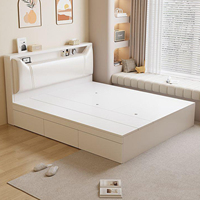 Tatami Hochbett mit Stauraum und Schubladen, Modernes Einzel- oder Doppelbett für Apartments und Ferienwohnungen
