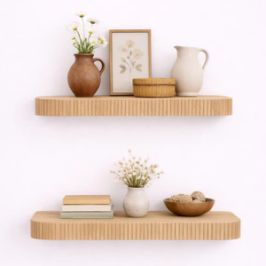 Étagères flottantes en bois de 16 pouces, style rustique moderne, boîte murale en bois pour plantes, étagères flottantes en bois massif naturel - Product Image 4