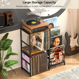 Cd Rack Multi Layer Storage Organizer for Audio Equipment Black Versatile Requires Assembly - Product Image 4