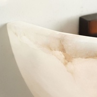 Luminaire mural LED en cuivre avec fond en marbre de style Wabi-Sabi pour maison d'hôtes, salon, chambre, bureau, balcon, couloir