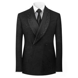 Traje de Novio Jacquard 2026 con Cuentas y Cristales, Traje Formal de Dos Piezas <span class=keywords><strong>para</strong></span> Hombre, Blazer y Pantalones - Product Image 5