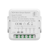 Module d'interrupteur intelligent WiFi Tuya Mini 16A, télécommande compatible Alexa Google Home, application de minuterie, domotique
