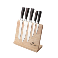 Ensemble de six couteaux de cuisine en acier Damas, couteaux de poche Karambit pour la découpe de viande, accessoire de chef - Durable et écologique