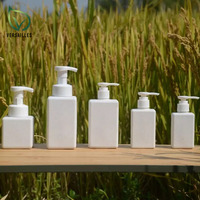 Distributeur de bouteilles de shampoing en plastique biodégradable dégradable écologique Lotion cosmétique pulvérisateur à pompe durable